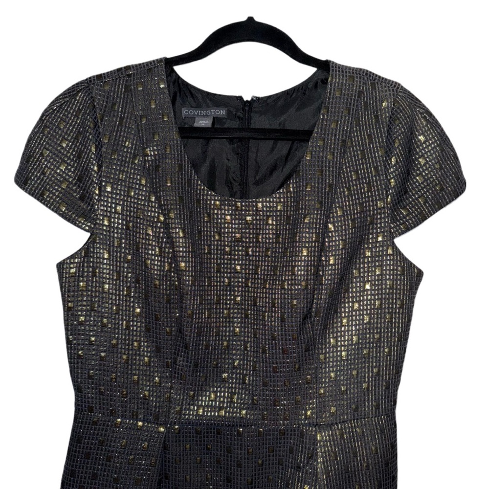 Covington Black and Gold Mini Dress Sz 12